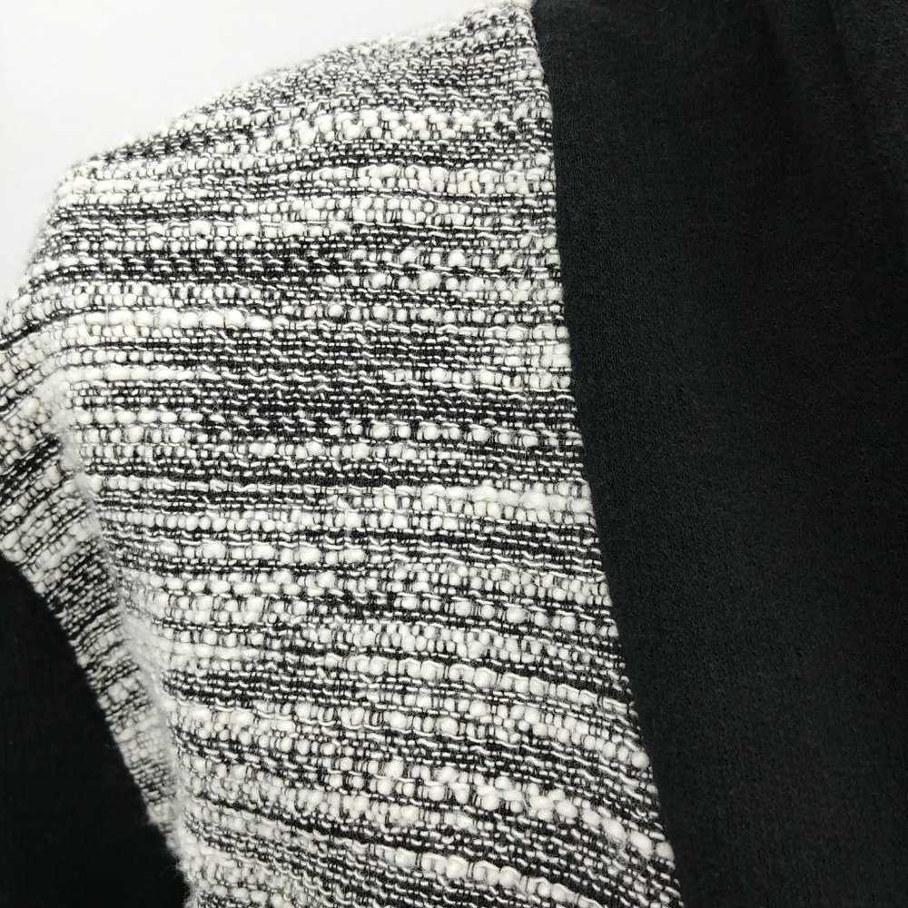 Lou & Grey Open Front Marled Black Knit Jacket - Picture 2 of 7